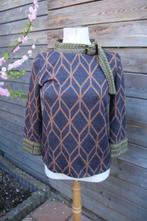 Tuniek blauw/ brons/ kaki Ana Alcazar mt 36 winter Vaste pr, Blauw, Ophalen of Verzenden, Zo goed als nieuw, Maat 36 (S)