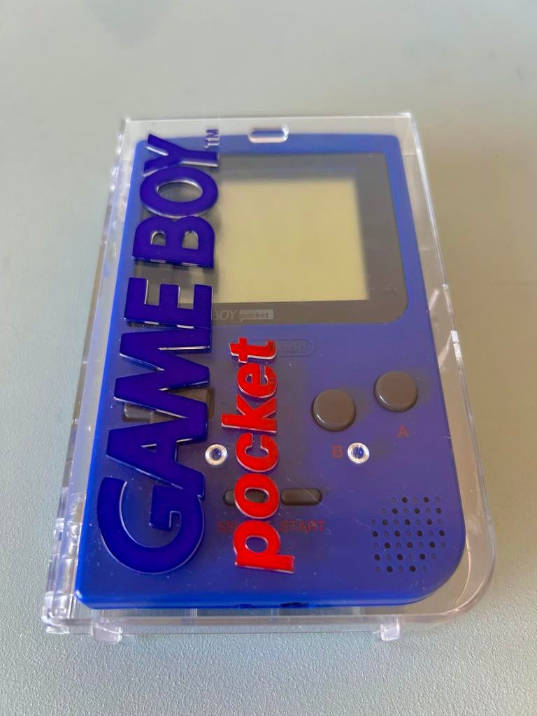 Game Boy Pocket Blauw met 6 Spellen en Beschermhoes, Ophalen of Verzenden, Gebruikt, Game Boy Pocket, Met games