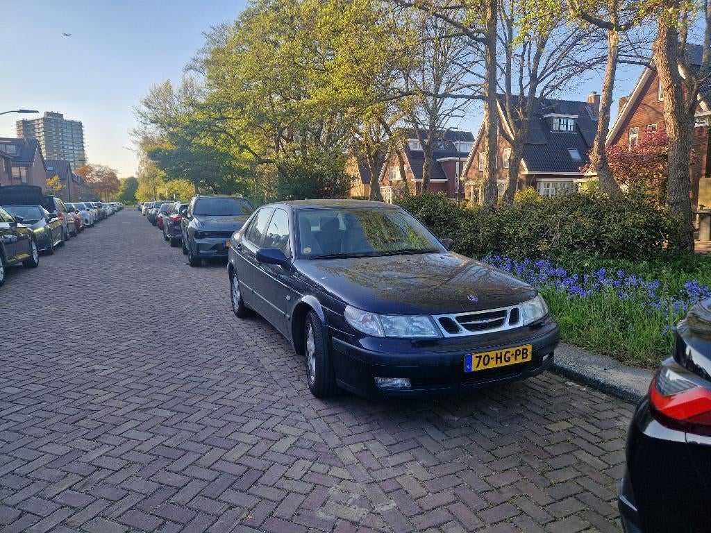 Saab 9-5 2.3 T AUT 2001 Blauw, Auto's, Saab, Stof, 1800 kg, Beige, 2290 cc