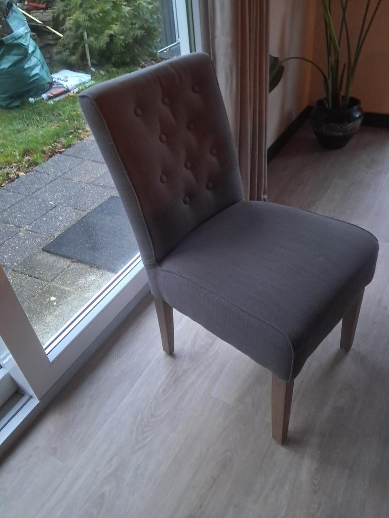 6 kamer stoelen grijs, Ophalen, Grijs, Stof