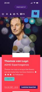 Kaartjes Thomas van Luyn, extravaganza, Tickets en Kaartjes, Twee personen