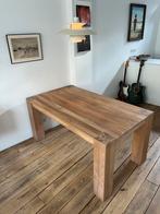 Massief eikenhouten eettafel in nette staat, Huis en Inrichting, Tafels | Eettafels, Ophalen, Eikenhout, 50 tot 100 cm, Zo goed als nieuw