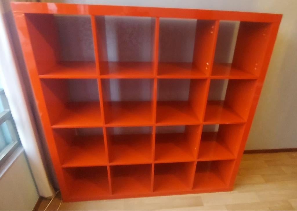 Ikea Expedit kast rood (Kallax), Huis en Inrichting, Kasten | Boekenkasten, Ophalen, Gebruikt, 100 tot 150 cm, 100 tot 150 cm