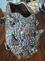 Vaas honingraat met bijtjes hoog 24 cm, Overige kleuren, Aardewerk of Porselein, Ophalen of Verzenden, Zo goed als nieuw