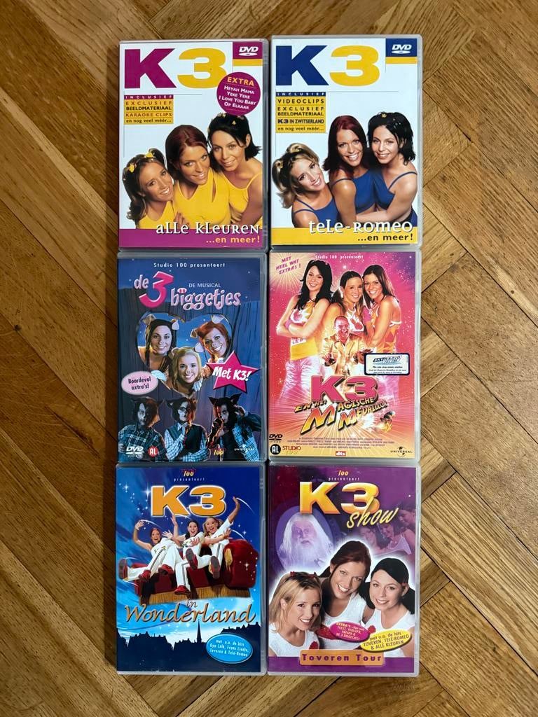 Originele K3 DVD's - Diverse titels (4x), Cd's en Dvd's, Dvd's | Kinderen en Jeugd, Gebruikt, Alle leeftijden, Overige genres