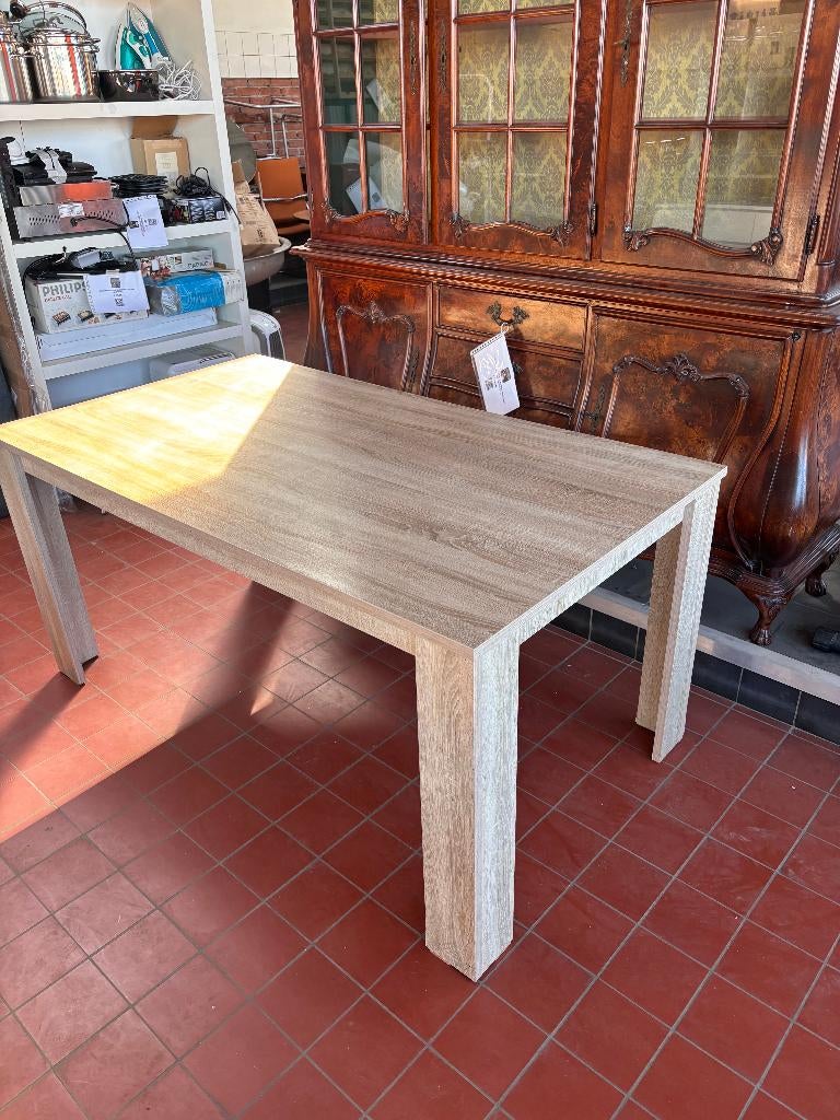 Eettafel Licht Eiken Look Melamine Modern, Ophalen, Gebruikt, Overige materialen, 50 tot 100 cm