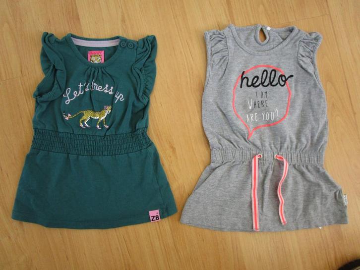 Z8 + Name it maat 80 - twee leuke zomer jurkjes, Kinderen en Baby's, Babykleding | Maat 80, Zo goed als nieuw, Meisje, Jurkje of Rokje
