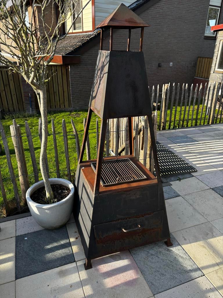 Buitenkachel openhaard vuurkorf terrasbrander, Ophalen, Gebruikt, Vuurkorf