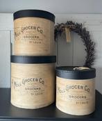 Vintage brocante Hoedendoos Opbergbox, Ophalen of Verzenden