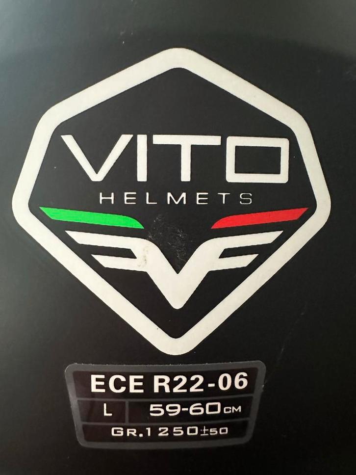 Vito Helm ECE R22-06 - Maat L (59-60cm), Motoren, Kleding | Motorhelmen, Heren, Jethelm, L, Overige merken, Tweedehands, Ophalen