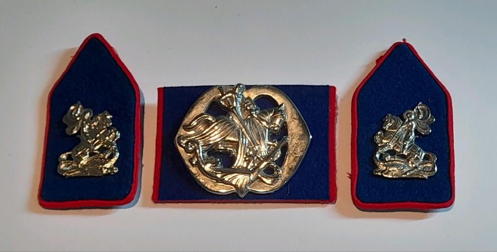 Compleet setje huzaren van Willem Alexander, Ophalen of Verzenden, Landmacht, Nederland, Embleem of Badge