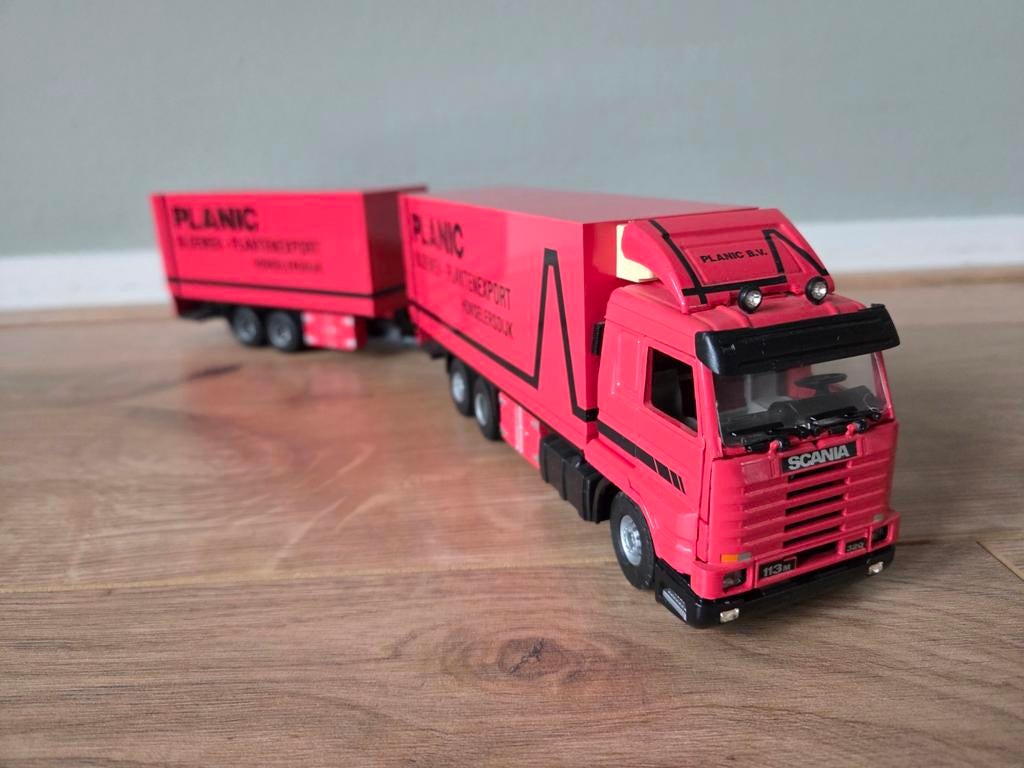 Tekno Scania 113 Streamliner Planic bloemen, Ophalen of Verzenden, Zo goed als nieuw, Bus of Vrachtwagen, Tekno