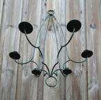 Mooie donker groene Kroonluchter voor kaarsen., Ophalen, Zo goed als nieuw, Metaal