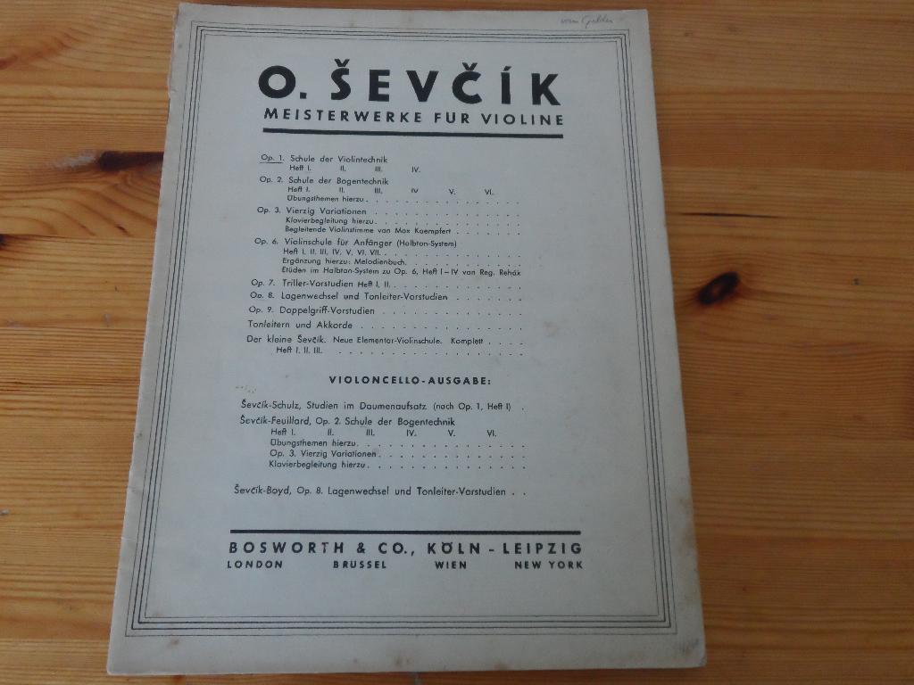 O. Sevcik, Muziek en Instrumenten, Bladmuziek, Gebruikt, Klassiek, Ophalen of Verzenden, Viool of Altviool