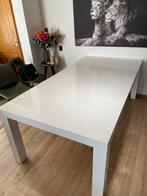 Zacht prijsje glans wit eettafel 110 x 220 Goossens Zen, Ophalen, Overige materialen, Gebruikt, 100 tot 150 cm