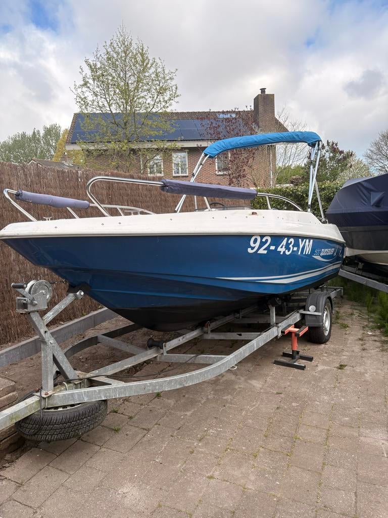 Quicksilver consoleboot met Suzuki 70 pk buitenboordmotor, Watersport en Boten, Vis- en Consoleboten, Gebruikt, Ophalen, 70 pk of meer