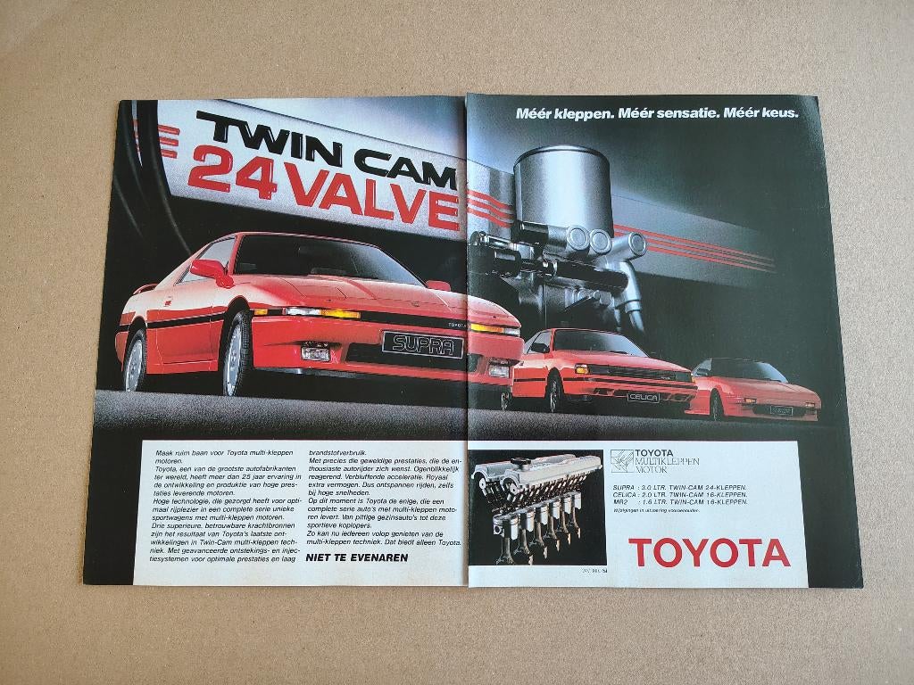 Reclame (uit oud tijdschrift) Toyota Supra /MK3 (1988), Verzenden, Gebruikt, Auto's