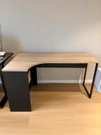 Hoekbureau Hannover Zwart/Eiken, Ophalen, Zo goed als nieuw, Bureau