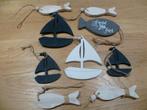 4 Riviera Maison hangers hout bootjes en 5 andere vissen, Ophalen of Verzenden, Zo goed als nieuw