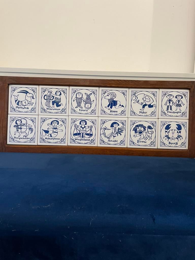 Saime Italië | tegeltableau | 12 sterrenbeelden | 1950-1999, Antiek en Kunst, Ophalen of Verzenden