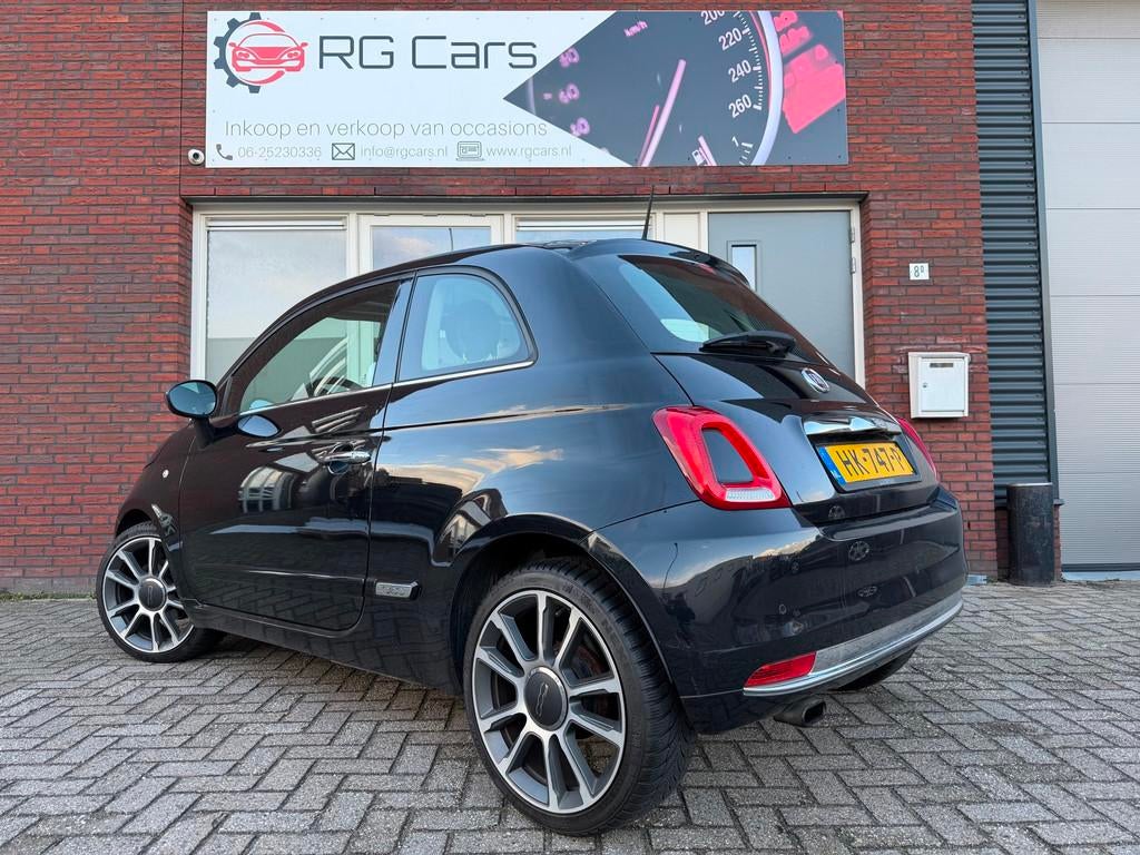 Fiat 500 0.9 TwinAir Turbo Popstar / Pano / PDC / Clima / 17, Auto's, Fiat, Stof, Gebruikt, Met garantie (alle), Zwart