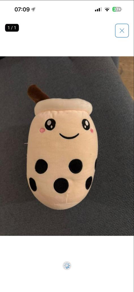 Leuke Bubble Tea Knuffel - Zacht en Schattig, Ophalen of Verzenden, Zo goed als nieuw, Overige typen