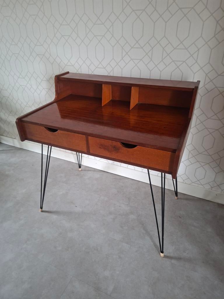 Vintage bureau van Pastoe hairpin poten, Ophalen, Huis en Inrichting
