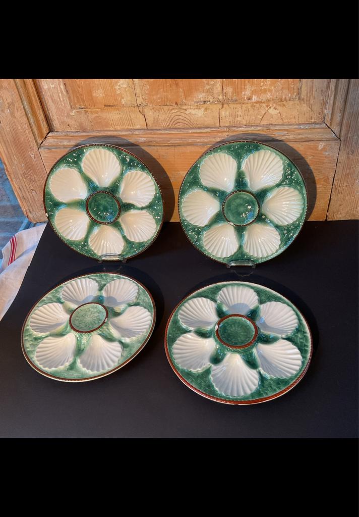 4 Oesterborden - Groen/Wit - 4 samen voor €25, Ophalen of Verzenden