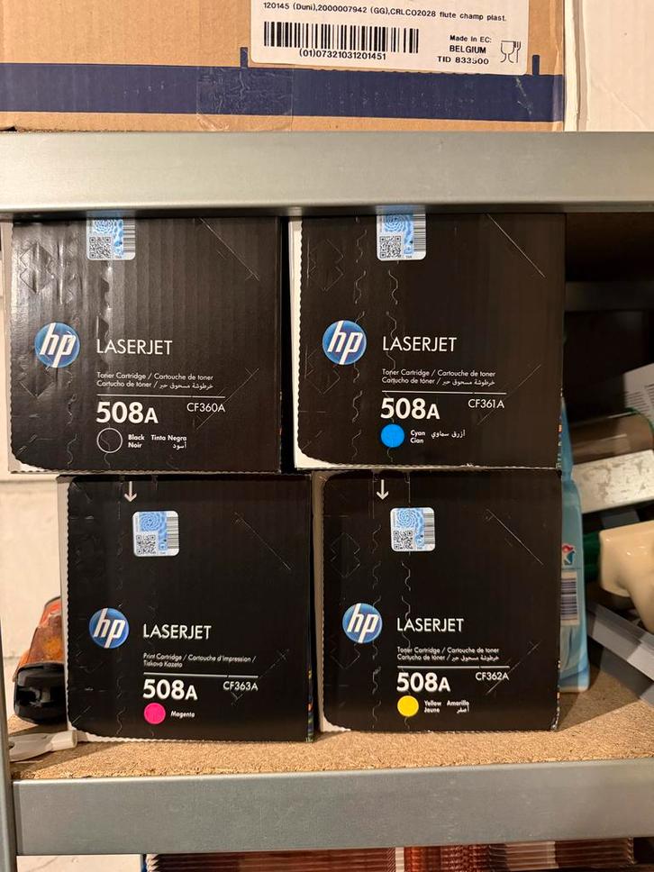 HP LaserJet 508A Toner Cartridges (Set van 4), Computers en Software, Printerbenodigdheden, Nieuw, Toner, Ophalen of Verzenden