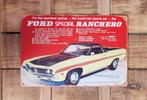 Ford Ranchero Special auto reclamebord van metaal wandbord, Ophalen of Verzenden, Nieuw, Auto's