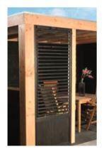 Wandpaneel met Shutters, Ophalen, Nieuw, Hout