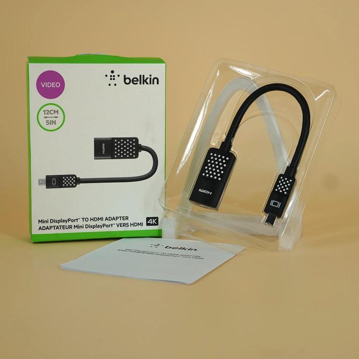 Belkin Mini DisplayPort naar HDMI Adapter (4K), Computers en Software, Pc- en Netwerkkabels, Nieuw, Ophalen of Verzenden