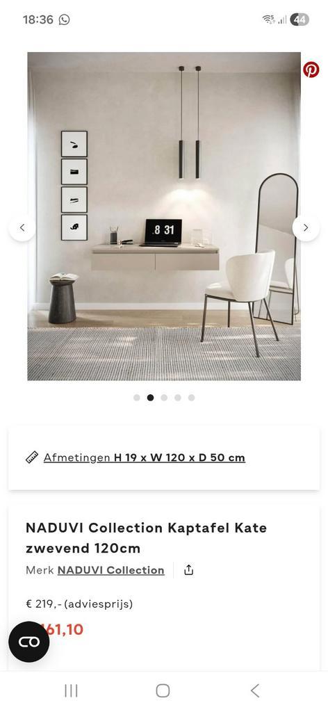 Zwevende kaptafel/bureau ikea malm, Huis en Inrichting, Bureaus, Zo goed als nieuw, Ophalen of Verzenden