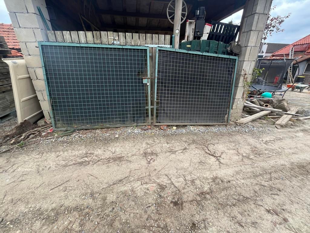 Gebruikte dubbele poort 2x 2,01m breed x 1,7m hoog, Ophalen, Met poort, Gebruikt, Overige typen