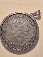 Zilveren 10 gulden 1970 Nederland herrijst in hanger, Postzegels en Munten, Munten | Nederland, Ophalen of Verzenden