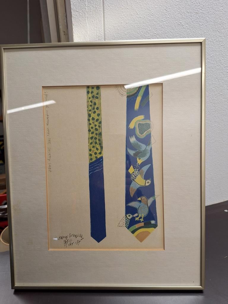 Kleuren litho van corneille, Antiek en Kunst, Ophalen