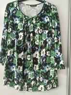 Frank Walder groen met zwart gebloemd shirt maat 48, Ophalen