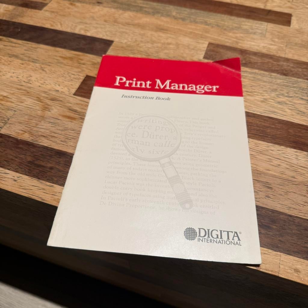 Digita Print Manager 2 AGA – Amiga – Handleiding – manual, Computers en Software, Vintage Computers, Ophalen of Verzenden