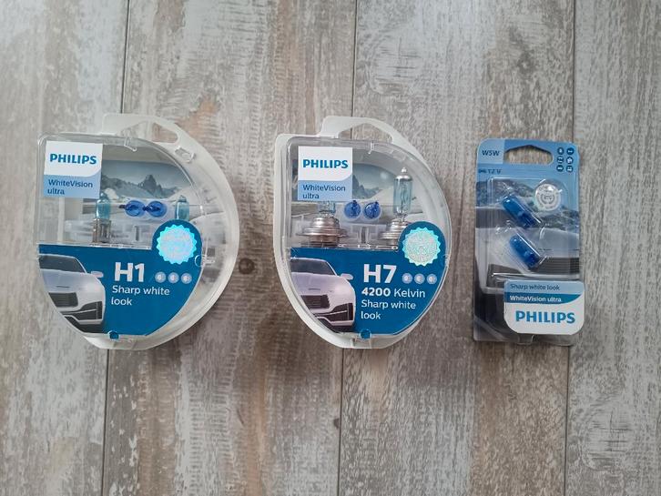 3 Nieuwe Philips WhiteVision Ultra Lampsets H1, H7 & W5W, Auto-onderdelen, Verlichting, Nieuw, Ophalen of Verzenden
