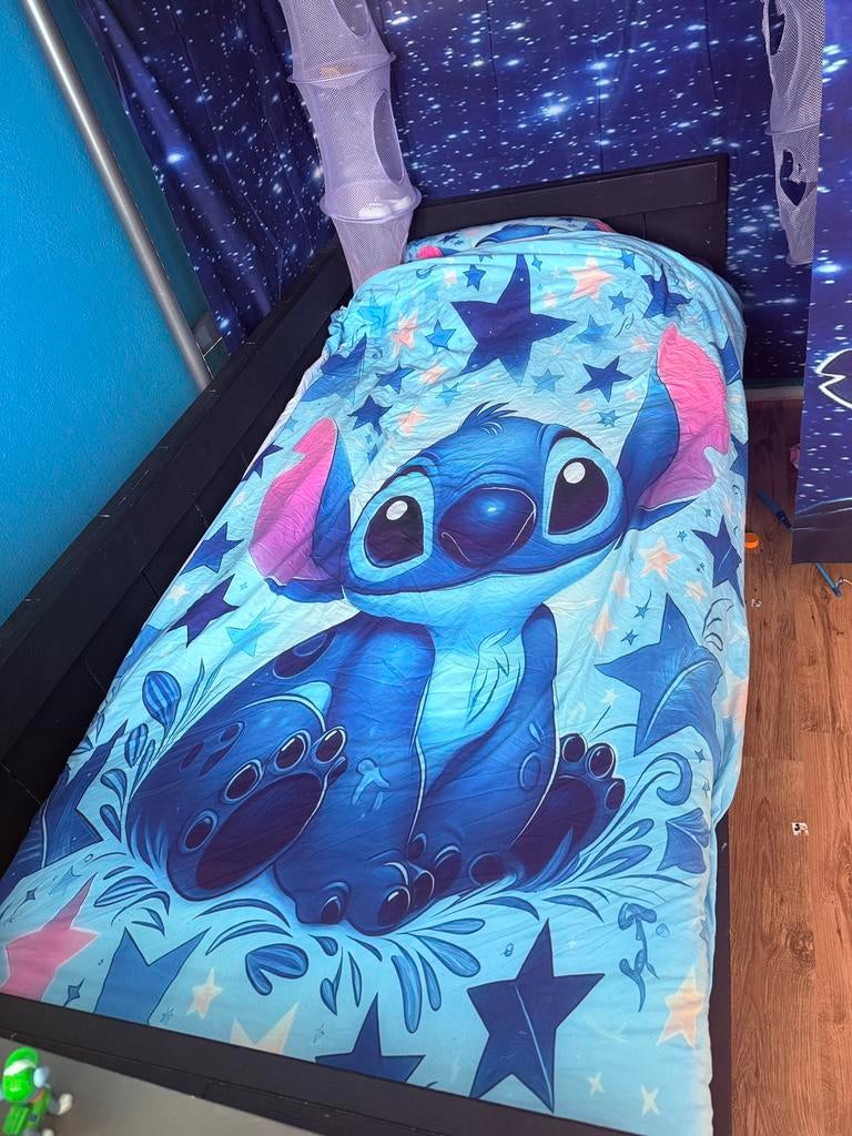 Een persoons bed, Ophalen, 90 cm, Eenpersoons, Zwart