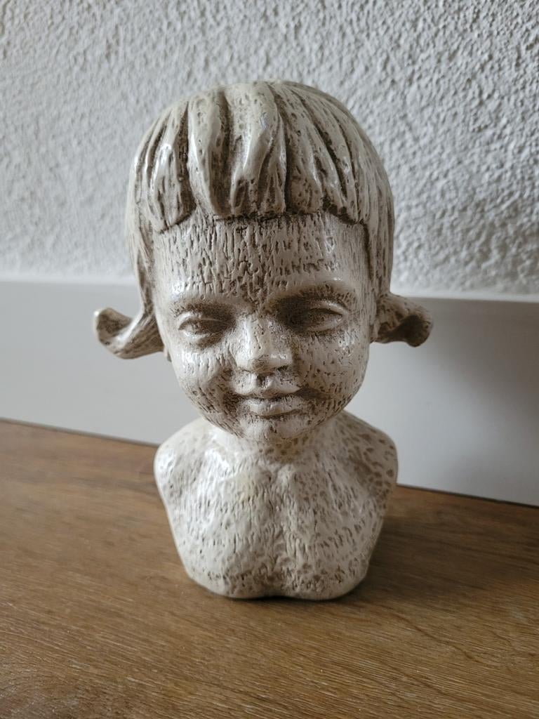 Beeldje van meisjeskopje door gebr. van Paridon, Ophalen of Verzenden