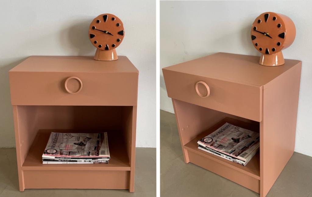 Handgeschilderd nachtkastje – HK Living kleur& stijl, Ophalen, Gebruikt, Minder dan 45 cm, Minder dan 55 cm