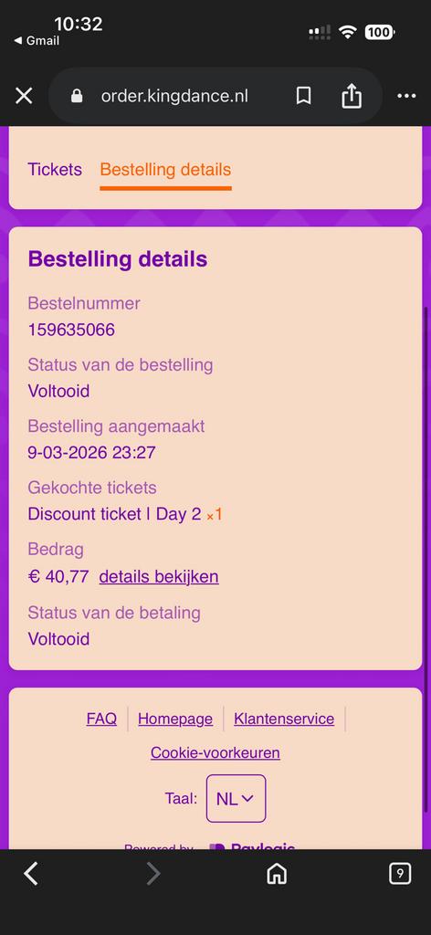 Kingdance ticket 27 april, Tickets en Kaartjes, Evenementen en Festivals, Eén persoon