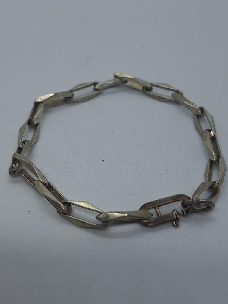 Zilveren armband 'Closed Forever' - Prachtige conditie, 21cm, Ophalen of Verzenden, Zo goed als nieuw, Zilver, Zilver