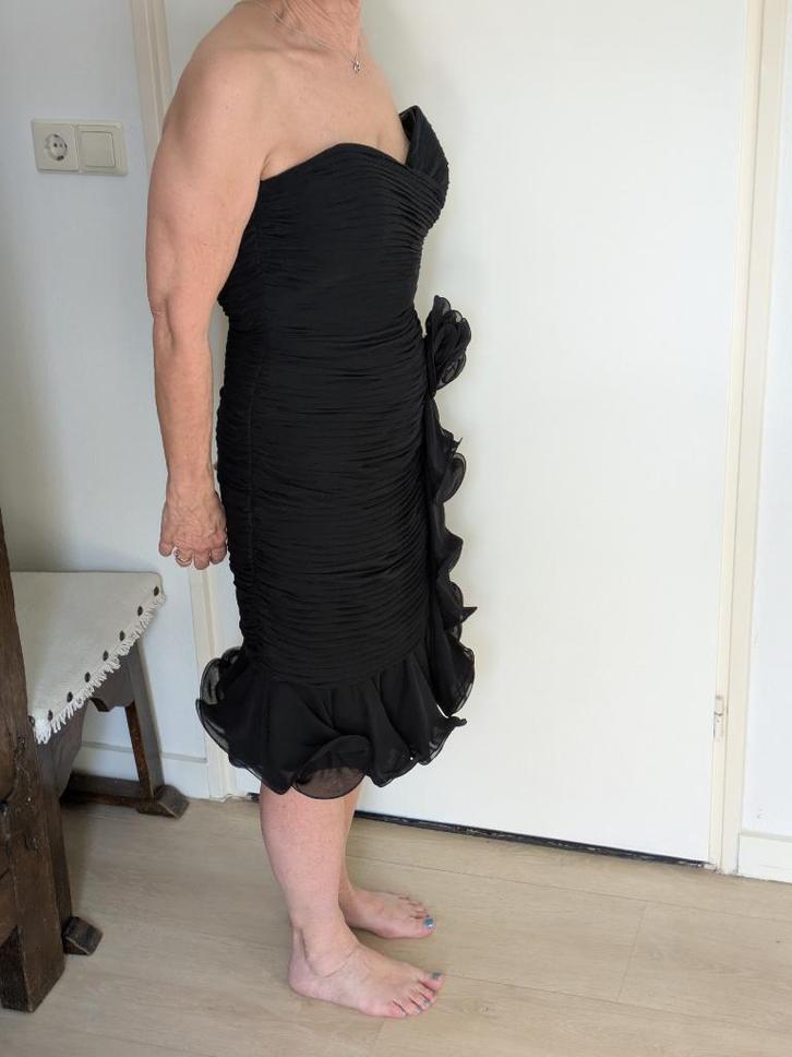 zwarte chique cocktailjurk Frank Visser, Kleding | Dames, Gelegenheidskleding, Zo goed als nieuw, Cocktailjurk, Maat 38/40 (M)