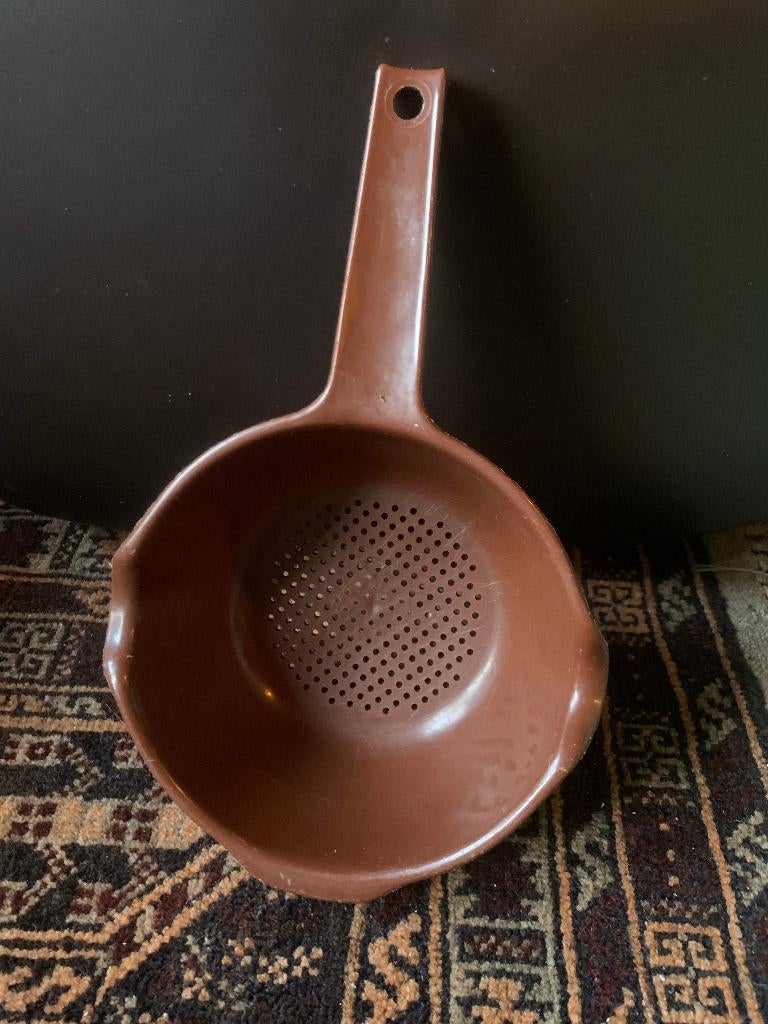 Rubbermaid vergiet / zeef bruin kunststof VINTAGE