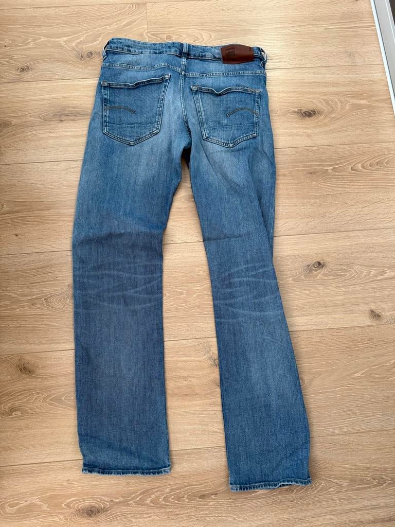 G-Star RAW 3301 Straight Spijkerbroek W32 L36, Ophalen of Verzenden, Zo goed als nieuw, Blauw, W32 (confectie 46) of kleiner