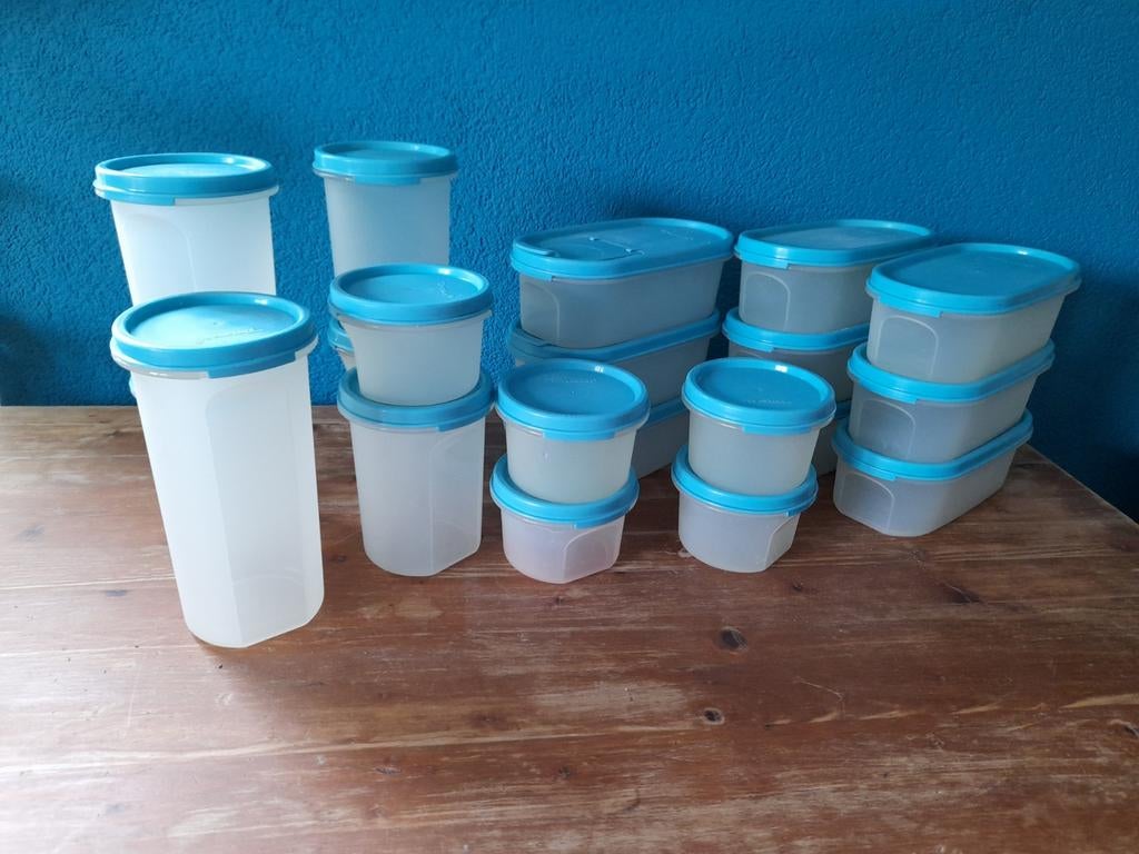 Set van 20 Tupperware voorraadbusjes en bakjes, Ophalen of Verzenden, Gebruikt, Bak of Kom