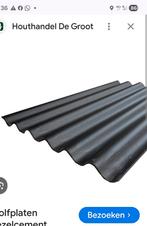 Vezelcement golfplaten 244x100 4 stuks GRATIS, Doe-het-zelf en Verbouw, Dakpannen en Dakbedekking, Ophalen of Verzenden, Zwart