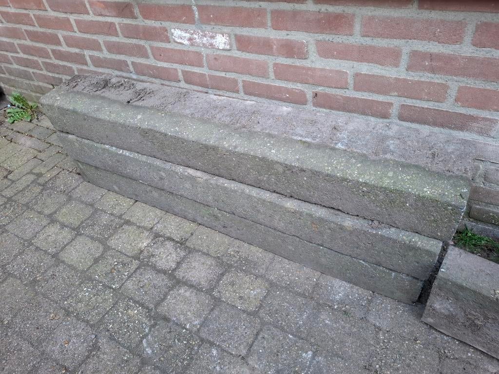 Border steen massief, Tuin en Terras, Ophalen, Gebruikt, Minder dan 25 cm, Border